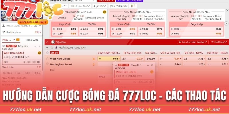 hướng dẫn cược bóng đá 777loc